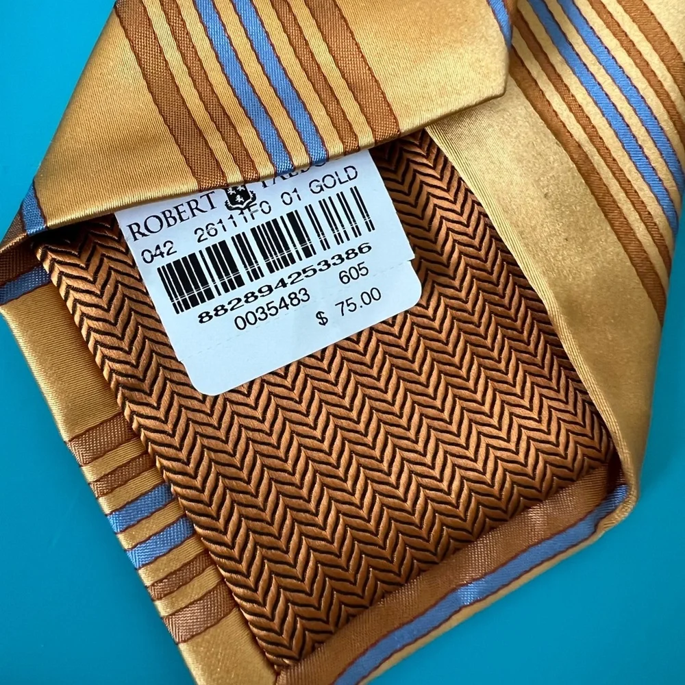 ROBERT TALBOTT  MEN'S  TIE 57”x 4” 100% SILK HANDSEWN MADE IN USA VINTAGE
